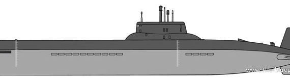 USSR ship Typhoon [SSBN Submarine] - drawings, dimensions, pictures